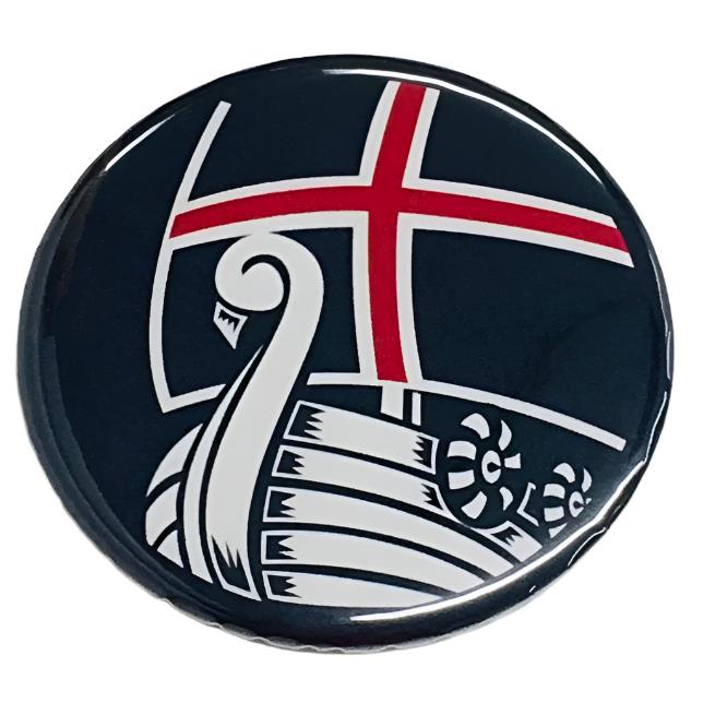 Iceland viking ship round button/magnet