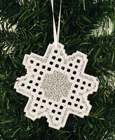 Hardanger Snowflake Ornament