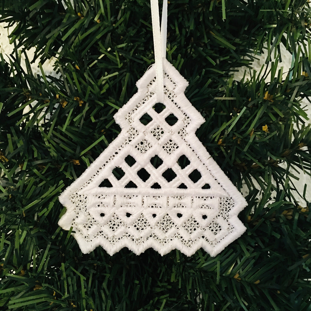 Hardanger Tree Ornament