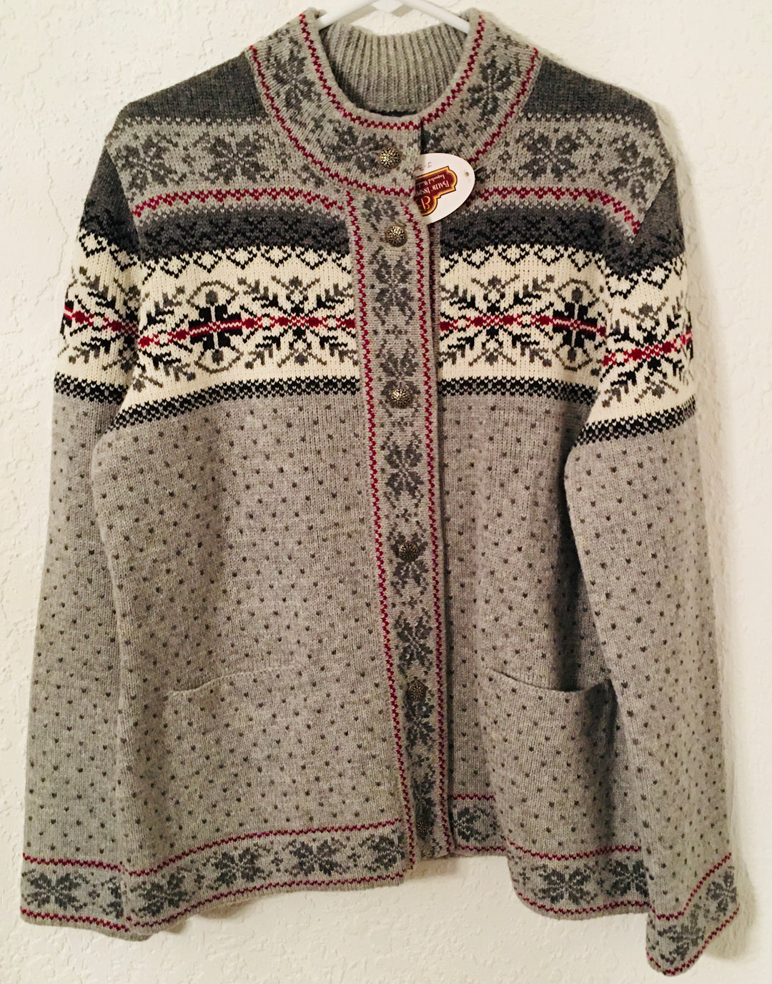 Nordic Snowflakes Cardigan Sweater