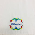 Välkommen Flowers Embroidered on Cream 36" Runner