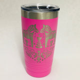 Dala Horses on Pink 20 oz Stainless Steel hot/cold Cup