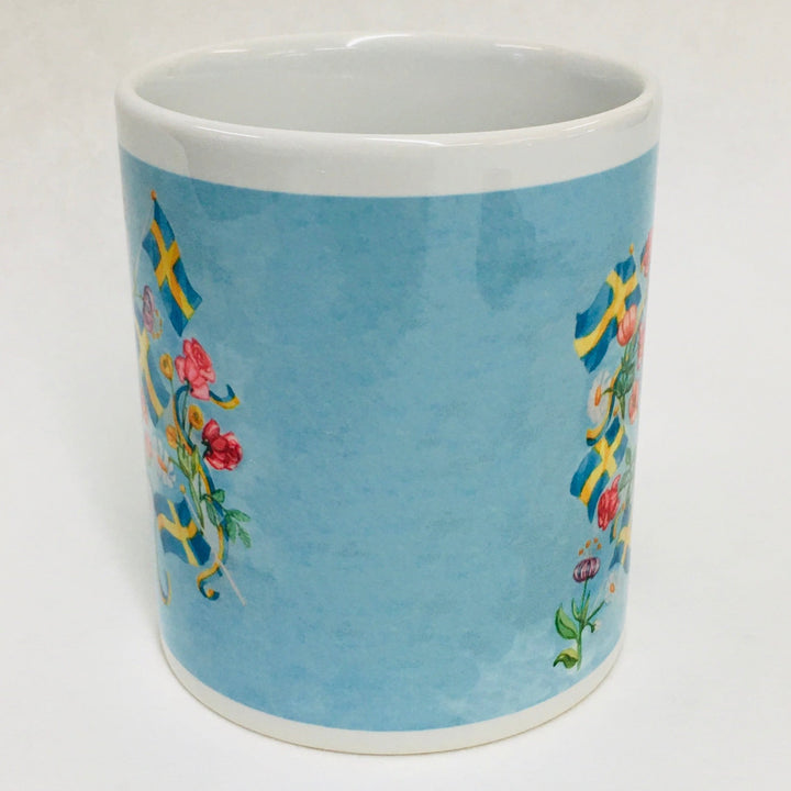 Swedish Flags & Flowers coffee mug