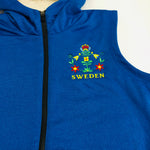 Ladies Sherpa Lined Hoodie Vest - Sweden Flowers Size Large