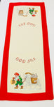 Hand Made God Jul Table Runner Tomte with goat