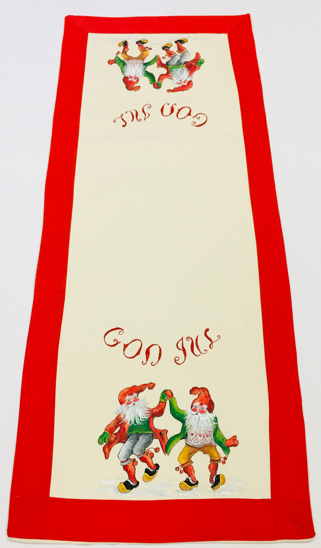 Hand Made God Jul Table Runner Two Tomtar