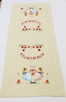 Hand Made Välkommen Table Runner Two girls with candles