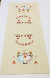 Hand Made Välkommen Table Runner Two girls with candles