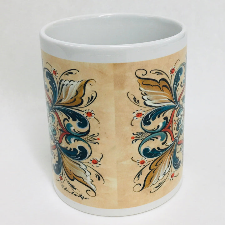 Lise Lortentzen rosemaling coffee mug