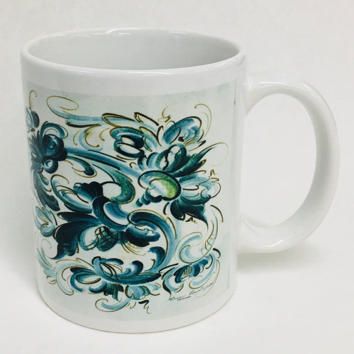 Lise Lortentzen rosemaling coffee mug