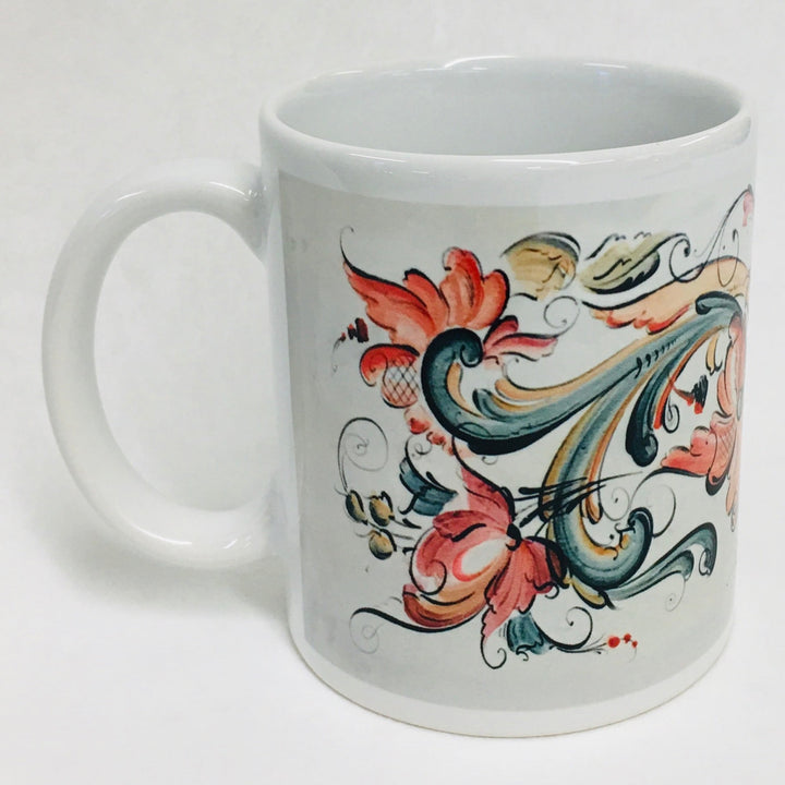 Lise Lortentzen rosemaling coffee mug