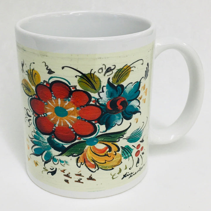 Lise Lortentzen rosemaling coffee mug