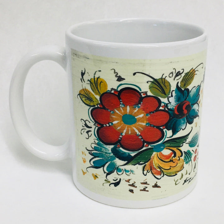 Lise Lortentzen rosemaling coffee mug