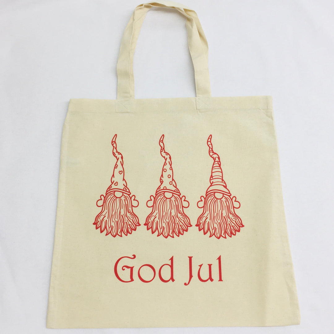 Fabric Tote bag - God Jul Gnomes