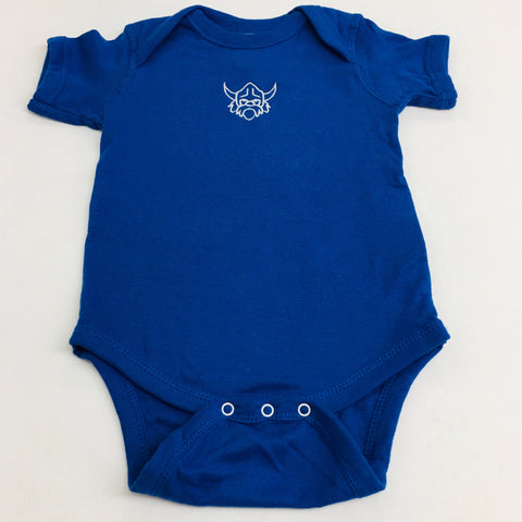 Royal Blue Baby Onezie with snaps - Embroidered Viking