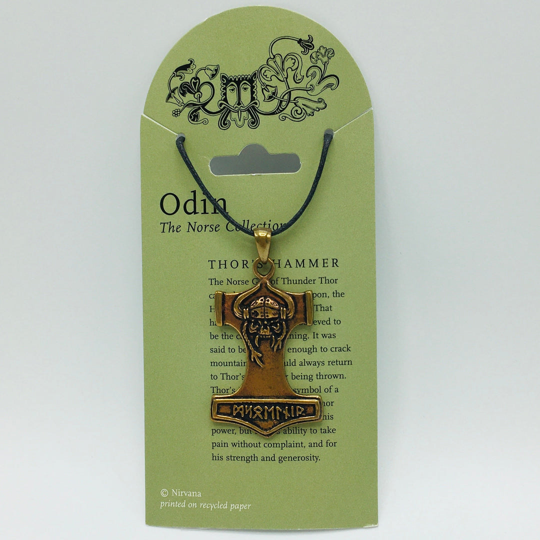 Bronze Thor's hammer Pendant Necklace