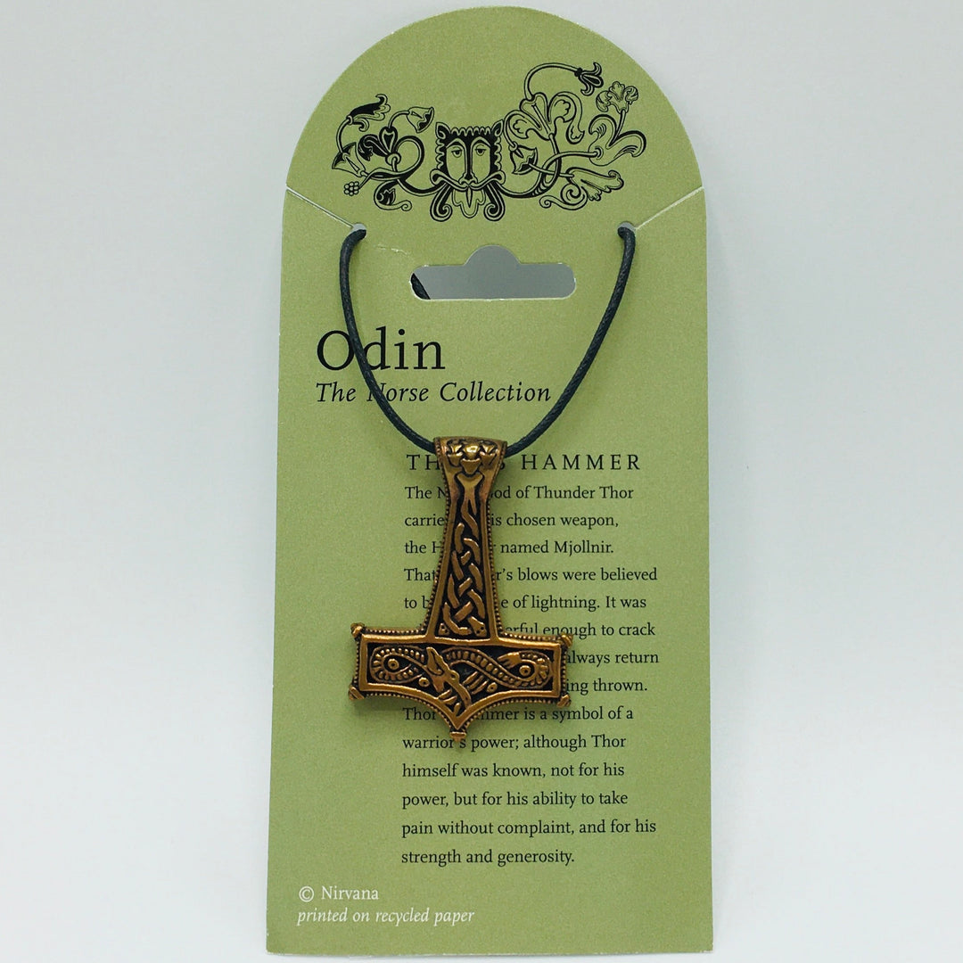 Bronze Thor's hammer Pendant Necklace