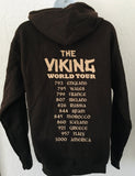 Viking World Tour on Brown Full Zip Hoodie