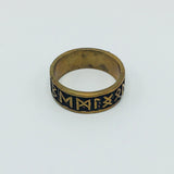 Bronze Ring with Runes Size 10