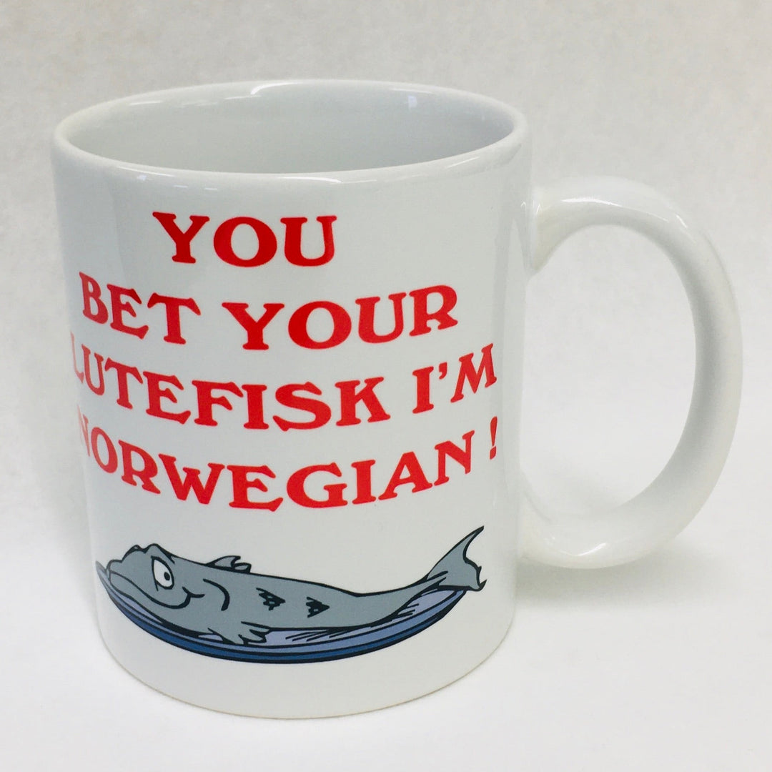 You bet your lutefisk I'm Norwegian coffee mug