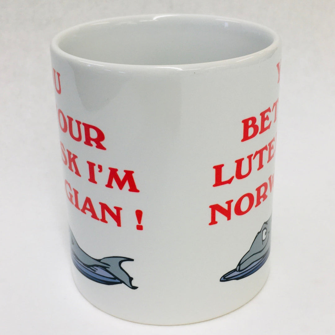 You bet your lutefisk I'm Norwegian coffee mug