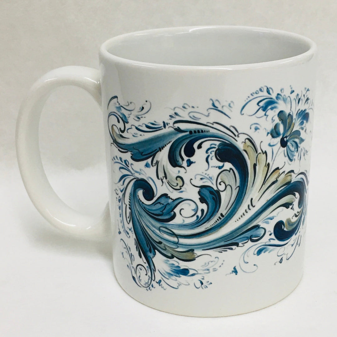 Lise Lortentzen rosemaling coffee mug