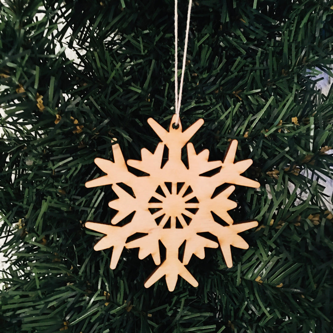 Baltic birch ornament - Snowflake