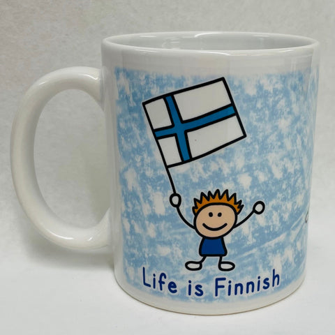 Life is Finnish coffee mug
