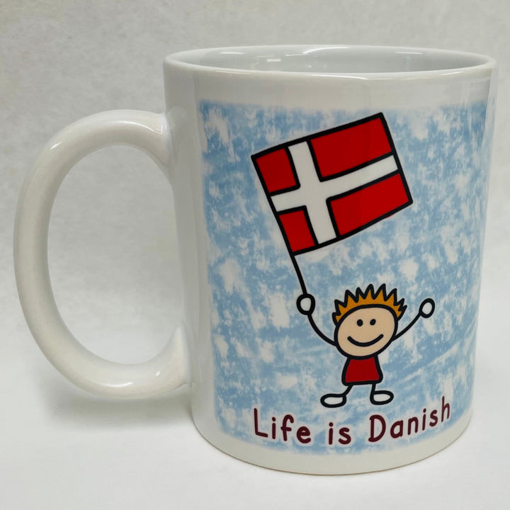 Life is Danish coffee mug