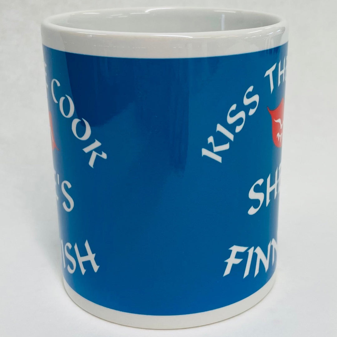 Kiss the Cook Finnish coffee mug