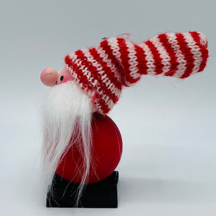 Hand made Tomte with Red & White Stripe Hat