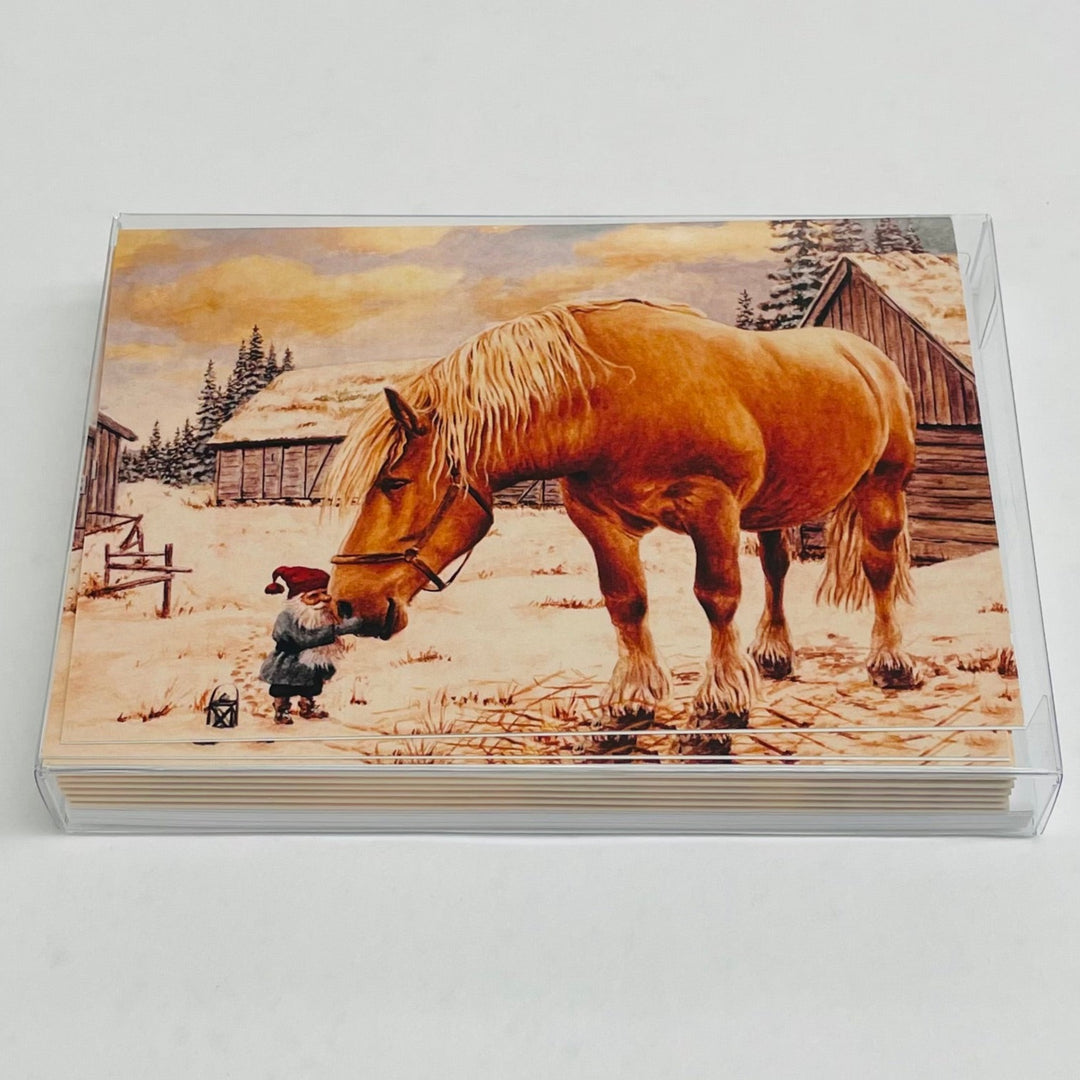 Boxed cards, Jan Bergerlind Tomte with horse