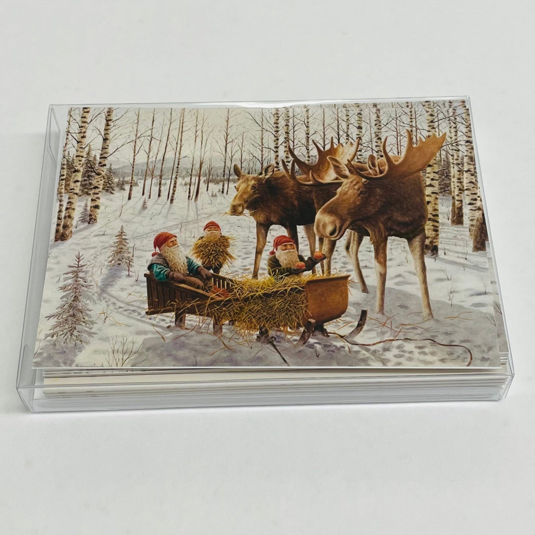 Boxed cards, Jan Bergerlind Tomtar and moose