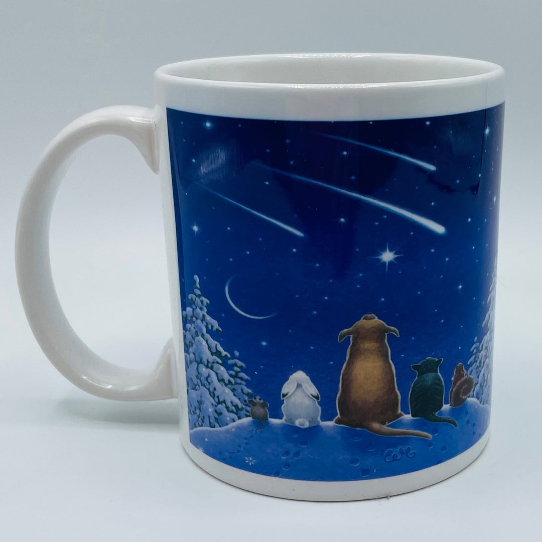 Eva Melhuish Animals watching shooting stars coffee mug