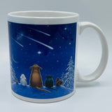 Eva Melhuish Animals watching shooting stars coffee mug