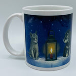 Eva Melhuish Cat & dog with lantern coffee mug