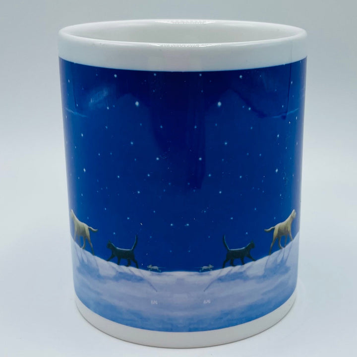 Eva Melhuish Tomte & animals in the moonlight coffee mug