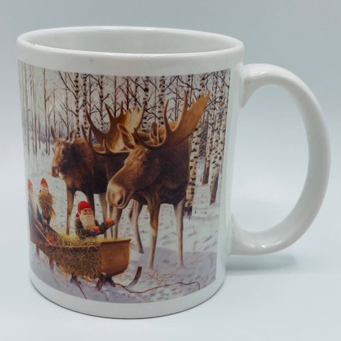 Jan Bergerlind tomtar with moose coffee mug