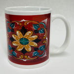 Lise Lorentzen Red Rosemaling coffee mug