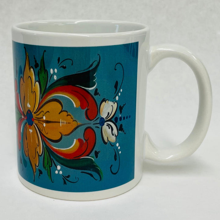 Lise Lortentzen rosemaling coffee mug