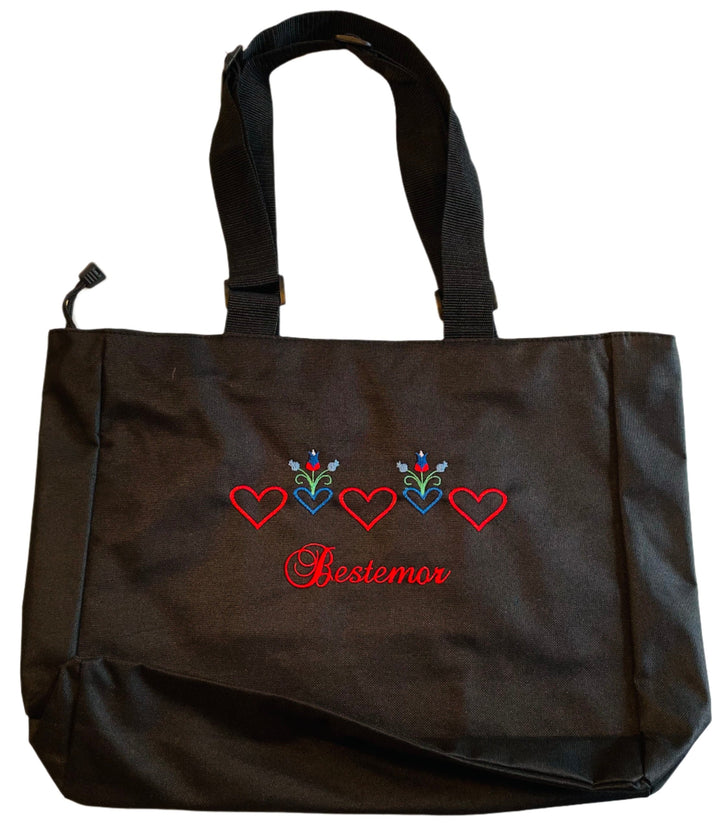 Nylon Tote Bag - Bestemor Hearts