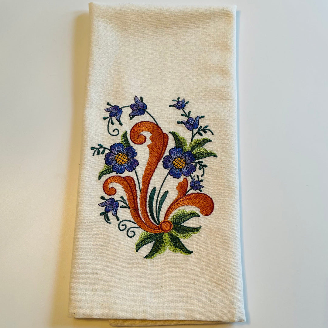 Dish Towel - Rosemaling