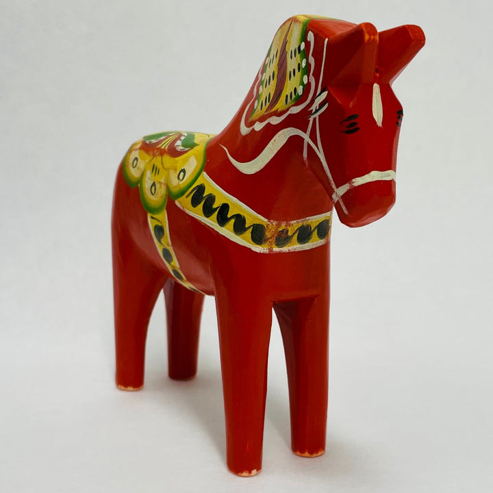 Traditional Gammelhäst distressed 5" wooden Dala horse