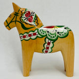 Traditional Natural 6" Wooden Dala horse