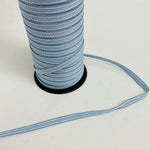 Fabric Ribbon Trim by the yard - Light blue & White stripe