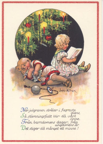 Post card, Jenny Nystrōm Children at tree