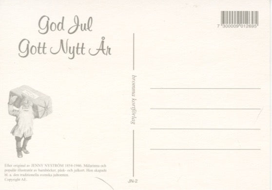 Post card, Jenny Nystrōm Tomtar lighting Candles