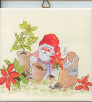 6" Ceramic Tile, Tomte potting plants