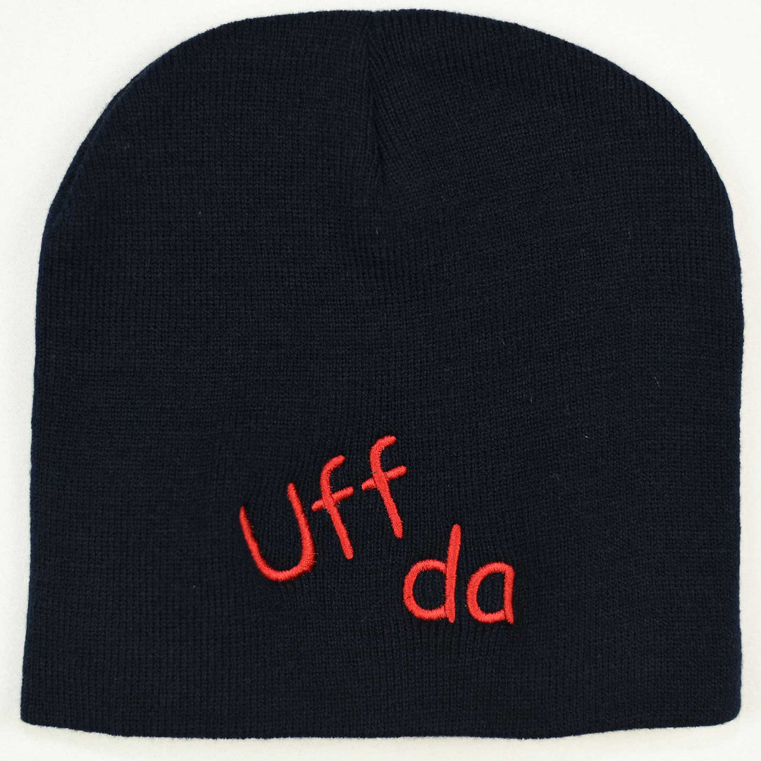 Knit beanie hat - Uff da