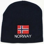 Knit  beanie hat - Norway flag